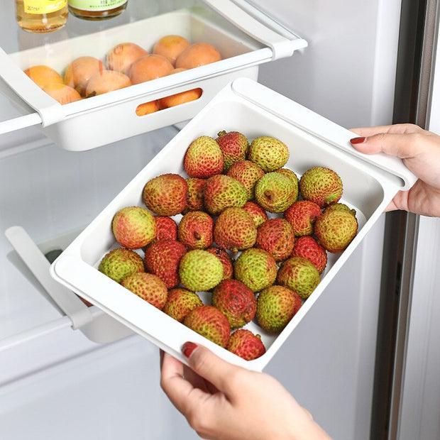 Bac de rangement frigo blanc