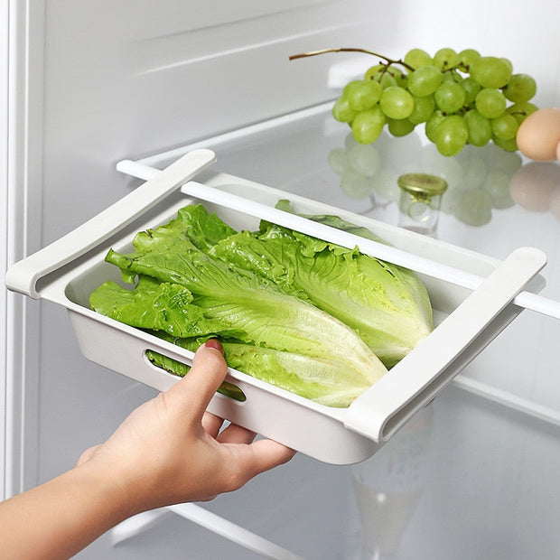 Bac de rangement frigo blanc