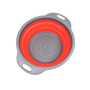 grande passoire pliable rouge et grise