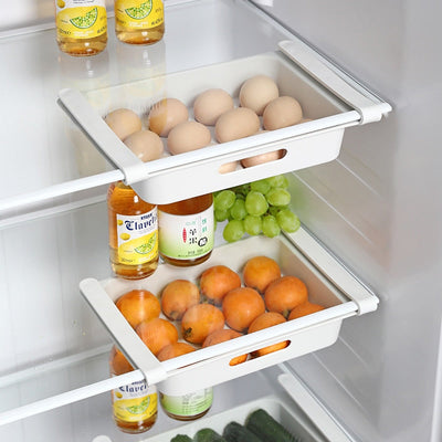 Bac de rangement frigo blanc